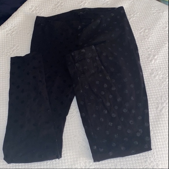 HUE Black Polka Dot Leggings 2 Pairs M - Picture 5 of 11